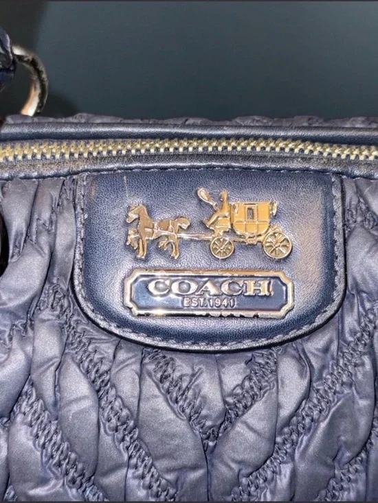 Coach 1941 70th Anniversary Madison Satchel Navy Limited Edition Rare - Picture 2 of 3